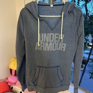 Under Amour V-neck pullover hoodie in blue